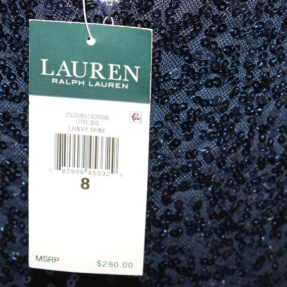 *NEW* Lauren Ralph Lauren Sequins Formal Dress - Picture 7 of 8